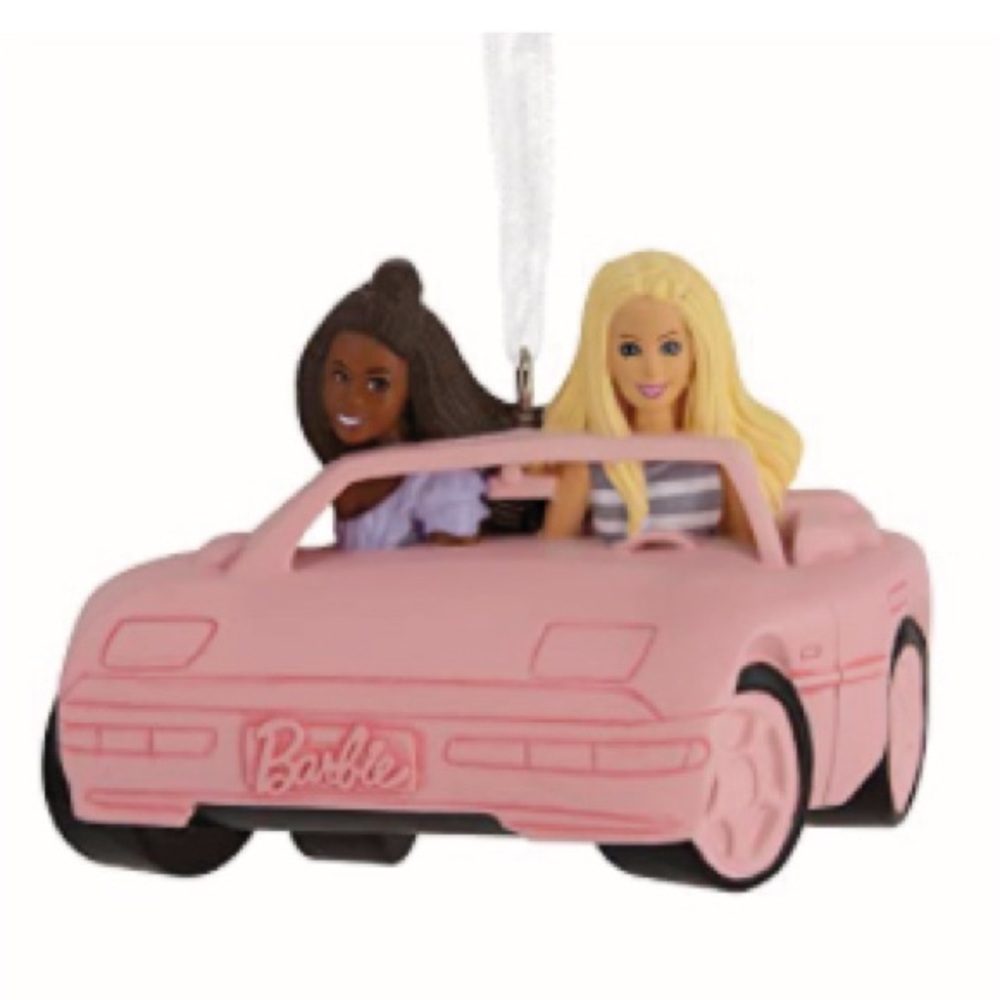 Hallmark Barbie in Car Christmas Ornament NIB